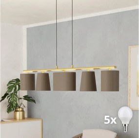 Eglo 99487 - Lustru LED suspendat pe cablu ALMEIDA 5xE14/40W/230V