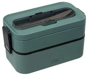 Cutie Lunch Box Green, plastic, 21.5 x 11 x H 11.5 cm