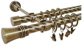 Galerie CAPRI dubla twist - 19/19 - aur antic (Alege marime: 120 cm)