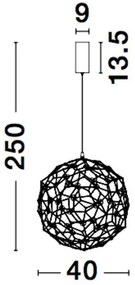 Lustra LED deosebita design modern SOLE, 40cm