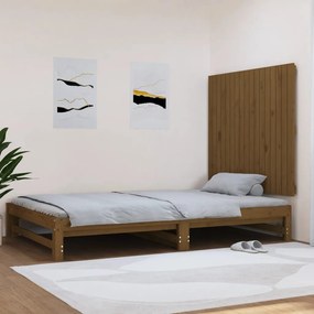 824876 vidaXL Tăblie de pat pentru perete, maro miere, 108x3x90 cm