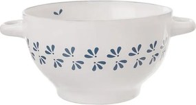 Orion Bol de supă din ceramică ALBASTRU CU IMPRIMEU, 0,75 L