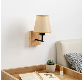 Lampă de perete Brilagi NUBILA WOOD 1xE27/25W/230V stejar/maro deschis
