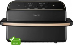 Friteuză cu aer cald Cosori Dual Blaze TwinFry Compact CAF-TF801, 2700 W, 8,6 l, 35-240 °C, 5 programe, acoperire ceramică, sincronizare, negru/aur roz