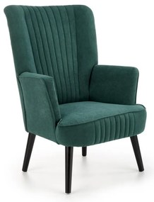 Fotoliu Delgado, verde/negru