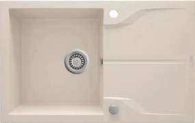 Chiuveta granit Deante Andante 1 cuva cu picurator 49x78 cm bej