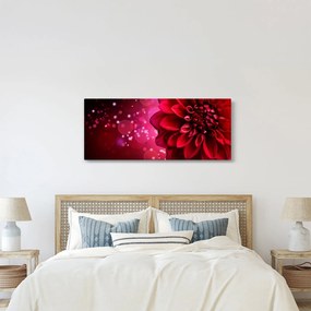 Tablou cu floare roșie (120x50 cm)