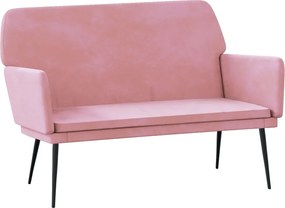 vidaXL Bancă, roz, 108x79x79 cm, catifea