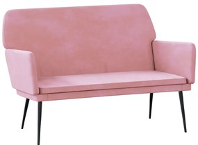 351385 vidaXL Bancă, roz, 108x79x79 cm, catifea