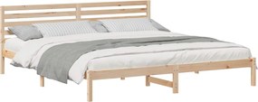 vidaXL Cadru de pat cu headboard Maro 200 x 210 cm Lemn de pin masiv
