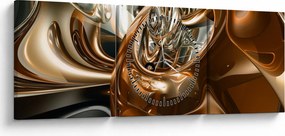 Tablou cu abstracție (cu ceas) (90x30 cm)