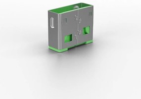 Lindy 10 USB Port Locks GREEN no Key