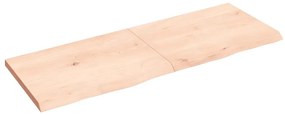 vidaXL Poliță de perete, 140x50x(2-4)cm, lemn masiv de stejar netratat