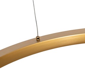 Lampă suspendată aurie 60 cm cu LED inclus, cu 3 trepte de reglare a luminozității - Girello