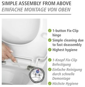 Capac WC 37 x 44,5 cm Easy-Close (cu închidere automată) Rollin'Art Red Blossom – Wenko