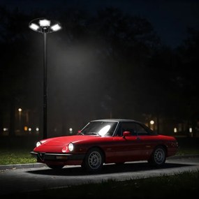 Lampă LED stradală solară cu senzor LED/22W/6V 6500K IP65 negru + telecomandă