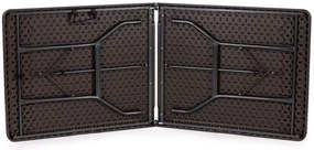 Masă pliabilă catering 180cm Brown Rattan