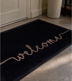 Covoraș intrare Hanse Home Cozy Welcome 45x75 cm, negru