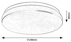 Rabalux 77133-LED Plafonieră LED pentru baie LOWAR LED/12W/230V IP44 3000/4000/6000K