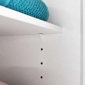 Dulap Baie cu cos de rufe Adore Diamond, usa reversibila, sertar, Alb Lucios, 52 x 38 x 187 cm