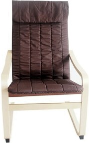 Scaun gradina TORSTEN, maro/bej, material sintetic/lemn de mesteacan,
