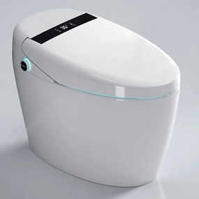 Set vas WC pe pardoseala Relax Regal alb cu functie bideu electric si capac softclose