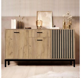 Comodă Lamello KM1 (stejar craft + negru). 1092413