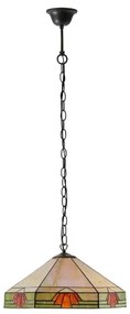 Candelabru cu lanț Tiffany NEVADA, 1xE27/60W/230V, Ø 35 cm — Endon 64285