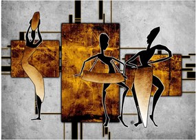 Tablou pe sticlă - Motiv cultura africană (70x50 cm)