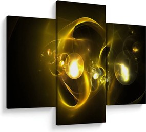 Tabloul abstract cu bile galbene (90x60 cm)