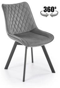Scaun K520 velvet gri