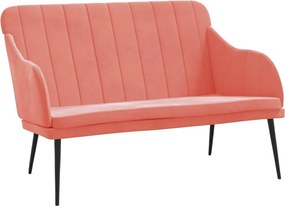 vidaXL Bancă, roz, 110x76x80 cm, catifea