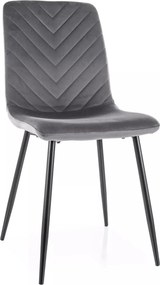 Scaun DAREN, gri - Bluvel 14, stofa catifelata/metal, 45x39x91 cm