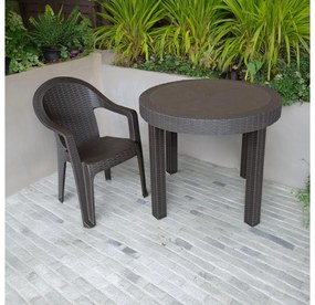 Masă de grădină Zanjar (maro) (pentru 4 persoane). 1116567