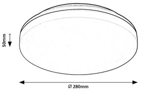 Rabalux 7265 - Plafonieră LED pentru baie PERNIK LED/24W/230V IP54