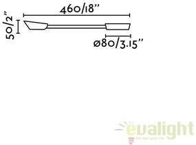 Aplica de perete LED stil modern BOKEN alba 41031