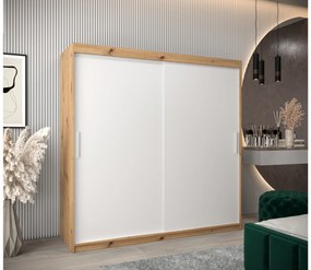 Dulap de haine 200 cm Toki (stejar artisan + alb mat). 1064853
