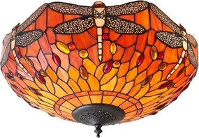 Endon 70721 - Plafonieră Tiffany DRAGONFLY, 2 x E27 (max. 60 W), 230 V, diametru 41 cm
