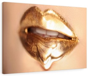 Tablou canvas Gold Lips - 60x40 cm 60x40 cm