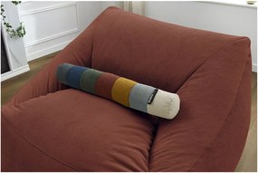 Fotoliu bean bag portocaliu cu tapițerie din catifea reiată Lilibet – Bobochic Paris