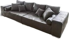 Canapea extensibilă dumonde cu ladă de depozitare si sezut confortabil din spuma high-density, Marbela Madagaskar Grey XXL 295x100 cm