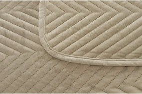 Cuvertura de pat bej din catifea ARROW VELVET Dimensiune: 200 x 220 cm