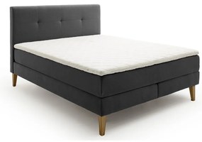 Pat boxspring gri antracit 180x200 cm Stockholm – Meise Möbel