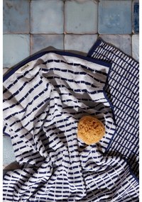 Prosop alb/albastru din amestec de bambus din frotir 70x140 cm Nuance – JUNA