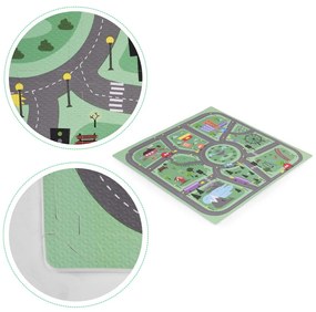 Covor de joacă din spumă EVA pentru copii City 90,5x90,5 cm 21 bucăți