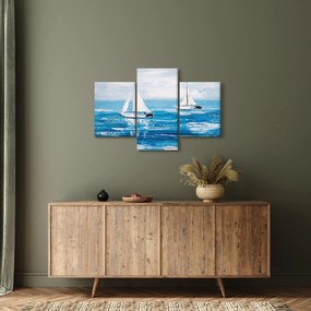 Tablou - Pictură yacht pe mare (90x60 cm)