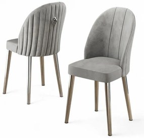 Set de scaune de sufragerie Mara Grey, 2 buc.