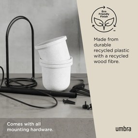 Ghivece decorative 5 buc. din plastic pentru ierburi aromatice/de agățat / de perete ø 7,5 cm Triflora – Umbra