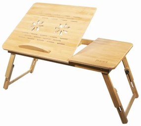 Masa pentru laptop, Artool, pliabila, lemn, natur, 67x34.5x51 cm