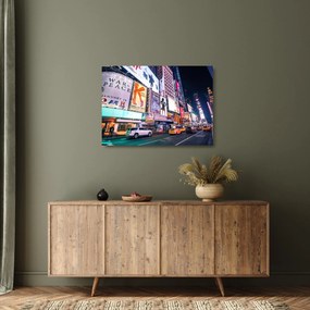 Tablou pe sticlă - New York Theather District (70x50 cm)